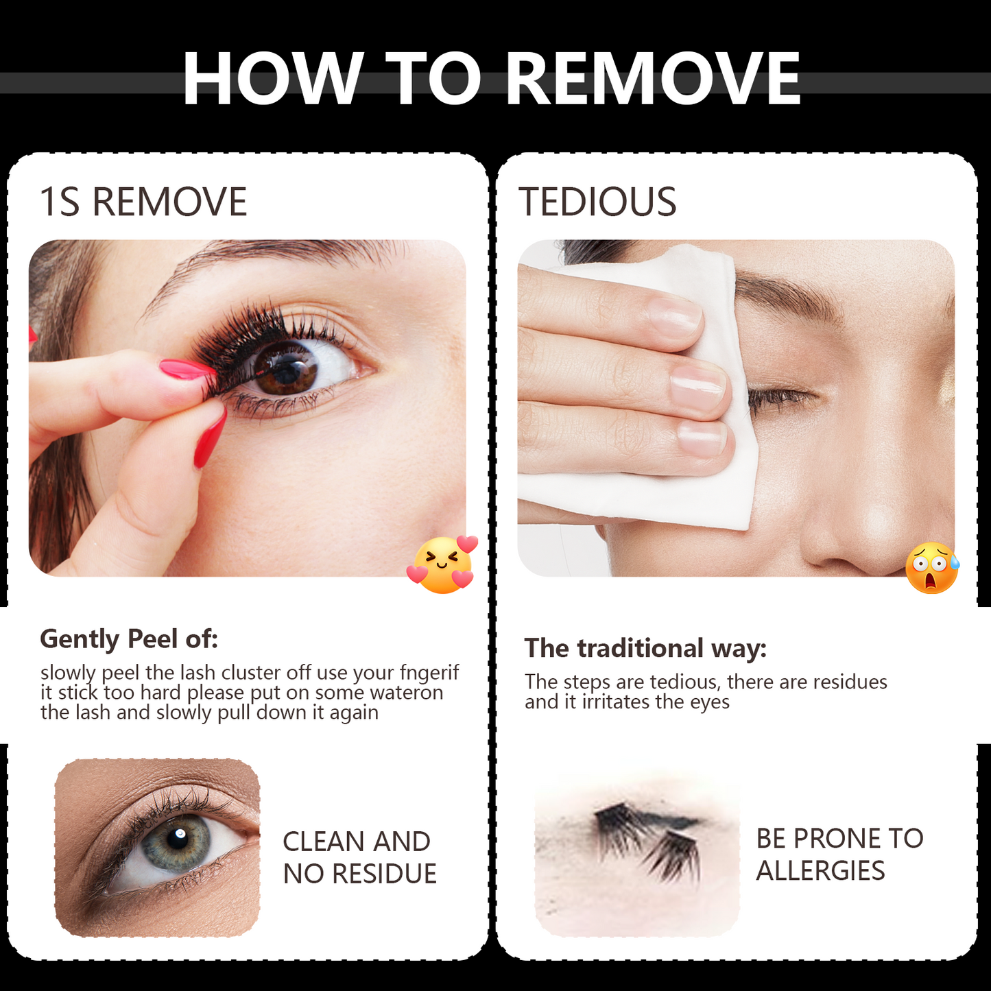 (Airy & Natural) Cofier DIY Lash Kit Press-on No-Glue Self-Adhesive Eyelashes for an Effortless, Seamless Look Beginner-Friendly Lightweight Individual Lashes with Tweezers 90 PCS