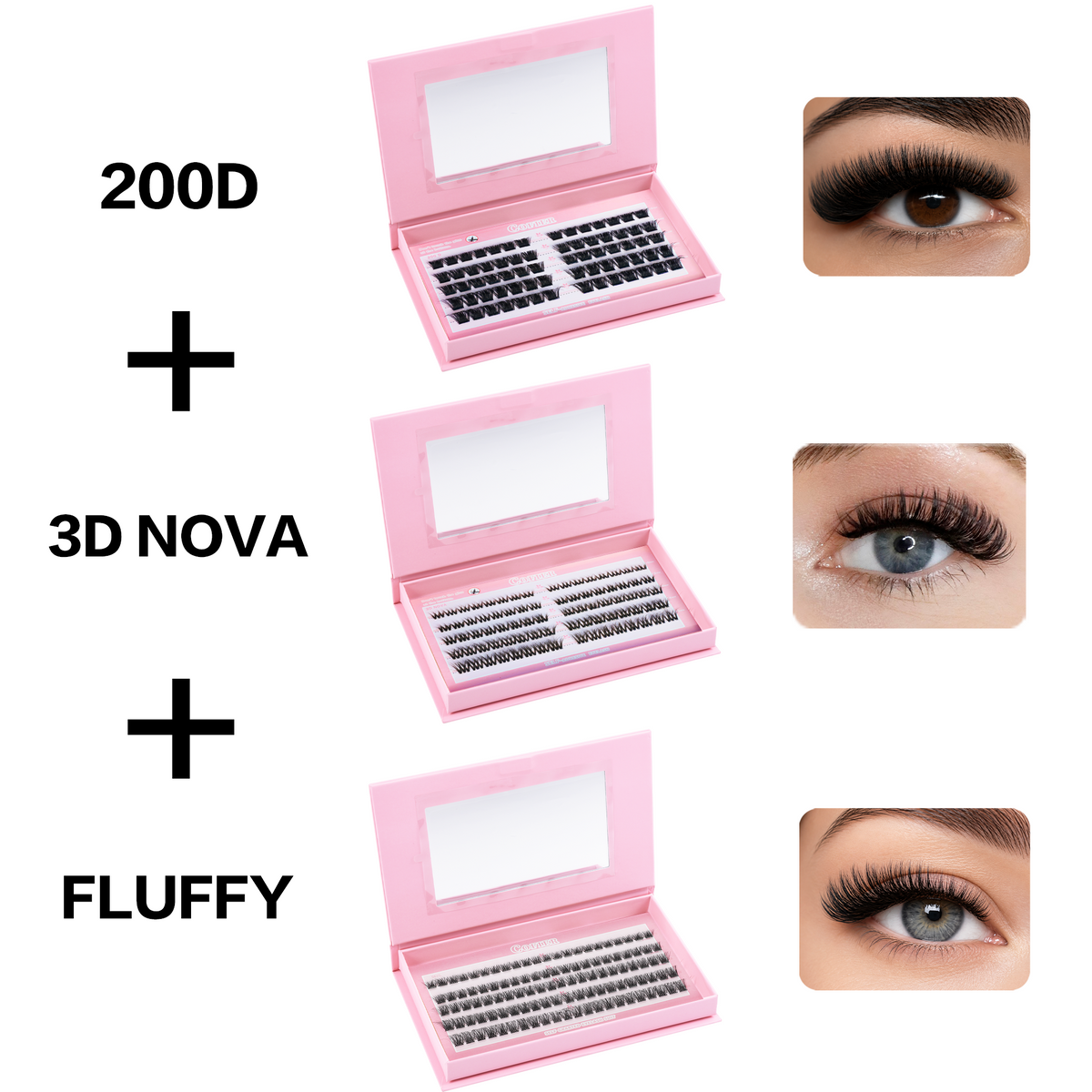 COFIER Glue-Free Lash Bundle Set